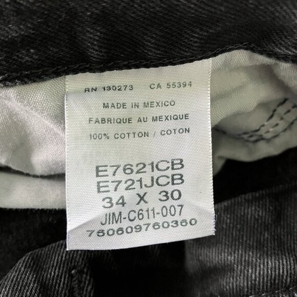 Vintage Rustler Jeans Mens 34x30 Black Straight Leg Classic Dad Denim 90s - Picture 2 of 9